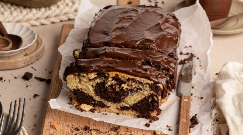 Bolo de pão laranja de chocolate