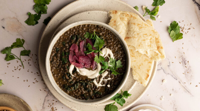 Vegan Coconut Dal with Kale