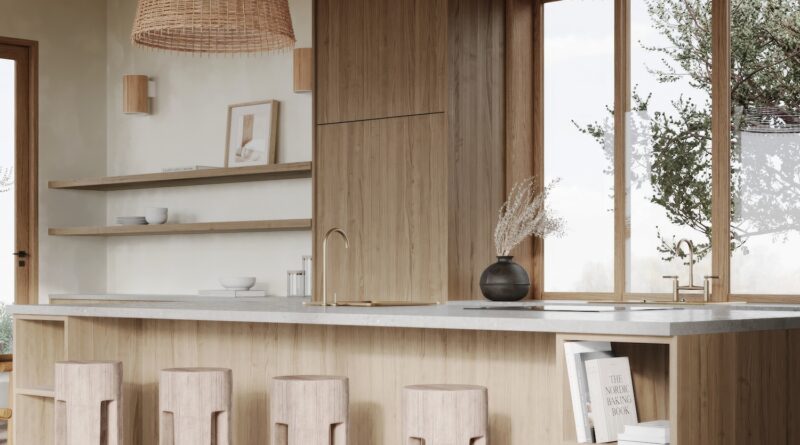 Camille Styles Malibu House Kitchen Rendering