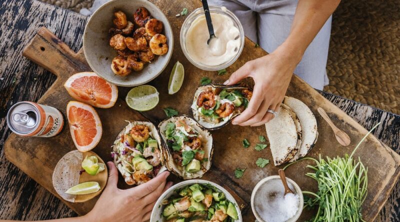 grilled shrimp tacos with grapefruit avocado salsa