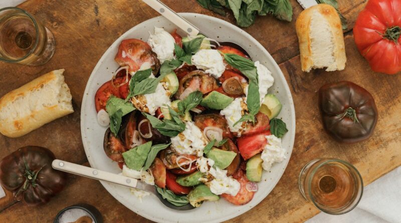 Avocado caprese salad summer side dishes.