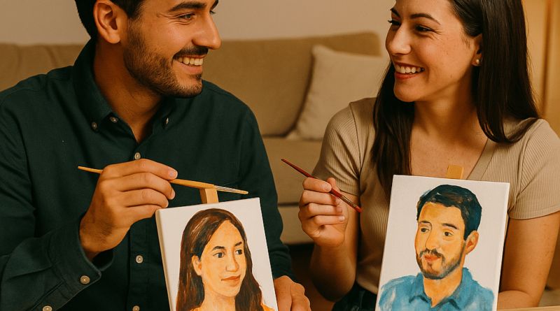 O melhor encontro noturno de pintura para casais