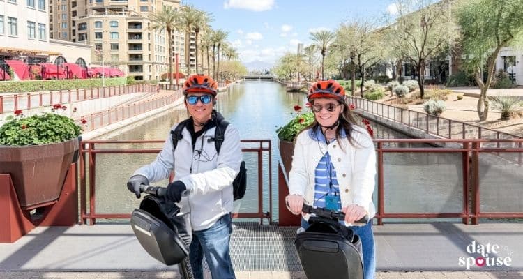 Couple on a Segway date night