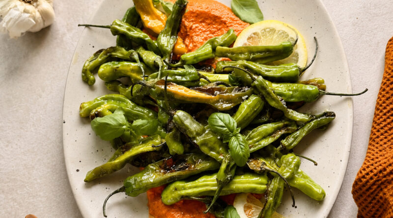 Pimentas Shishito com Romesco são o melhor aperitivo de verão